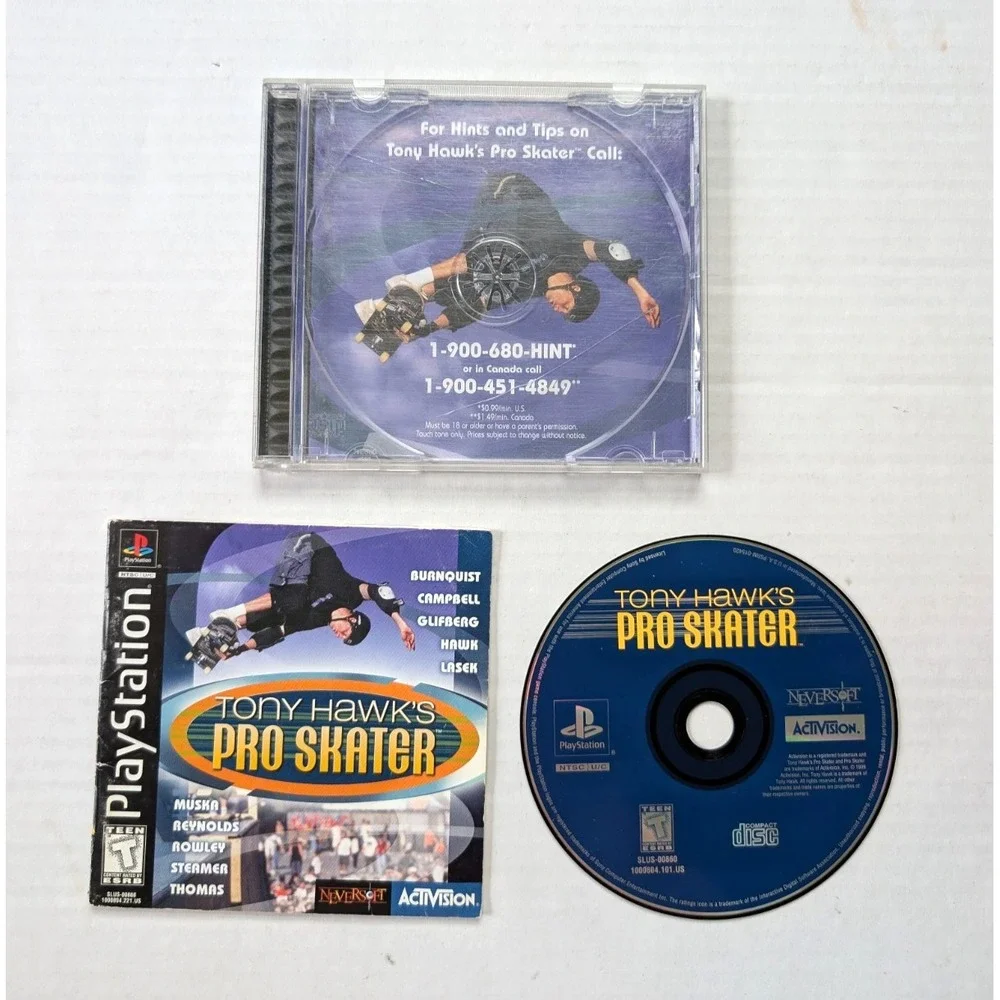 Tony Hawks Pro Skater Original Black Label Release CIB Sony PlayStation 1 1999
